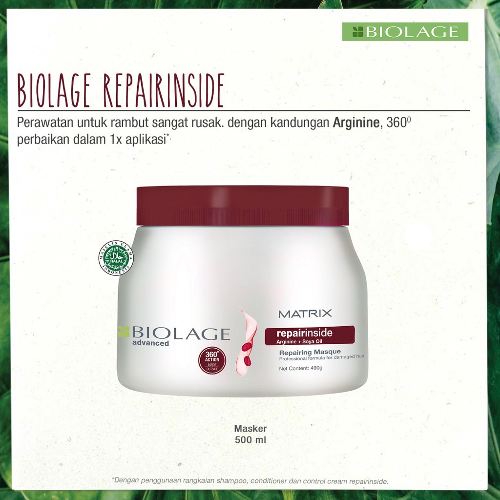 ❤️Glamouroseshop❤️ MATRIX Biolage Repair Inside Repairing Masque 490 gr