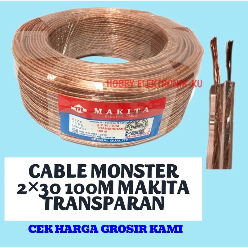 CABLE MONSTER 2x30 100M MAKITA TRANSPARAN