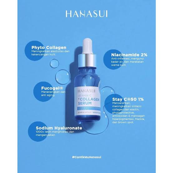 NEW SERUM VITAMIN C + COLLAGEN HANASUI BY JAYA MANDIRI ORIGINAL BPOM - SERUM VITAMIN C