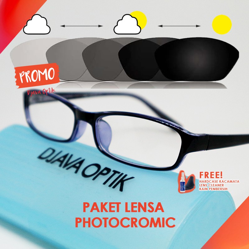  Kacamata Minus K75012 Lensa Photocromic Berubah Warna 