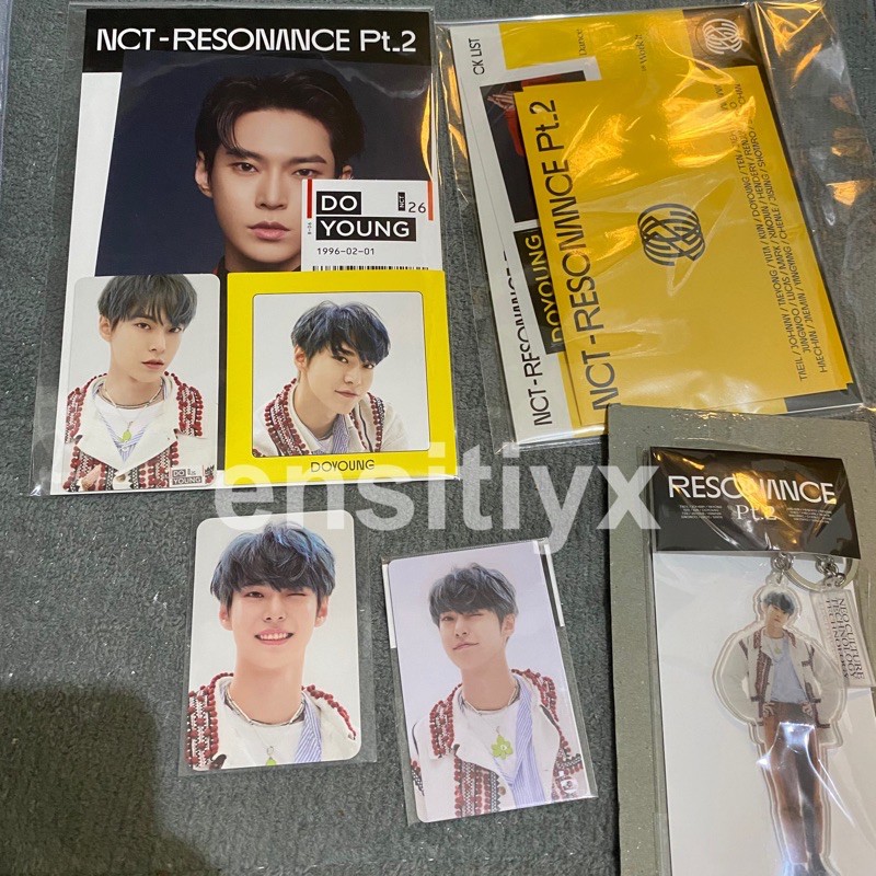 NCT 2020 Doyoung Photocard PC Resonance Pt 2 MD Departure Sticker Keyring Cashbee Letter set