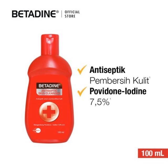 Betadine Anti Septic Skin Cleanser 100ml ORIGINAL-BPOM