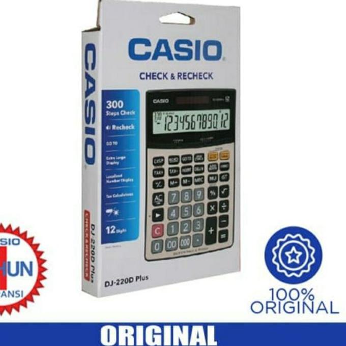 

○ Kalkulator Desktop Casio DJ-220 D - Check & Correct Calculator DJ-220D ORIGINAL & GARANSI RESMI ●