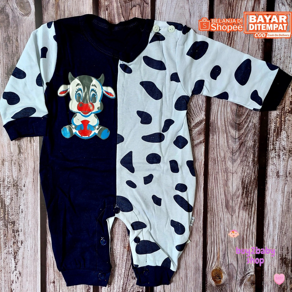 Baju bayi jumper panjang Baby Cow Series HAYAMI 3-6 Bulan 1 PCS