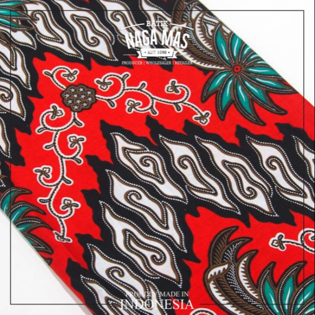 KAIN BATIK NAGA MAS MEGA MENDUNG MERAH