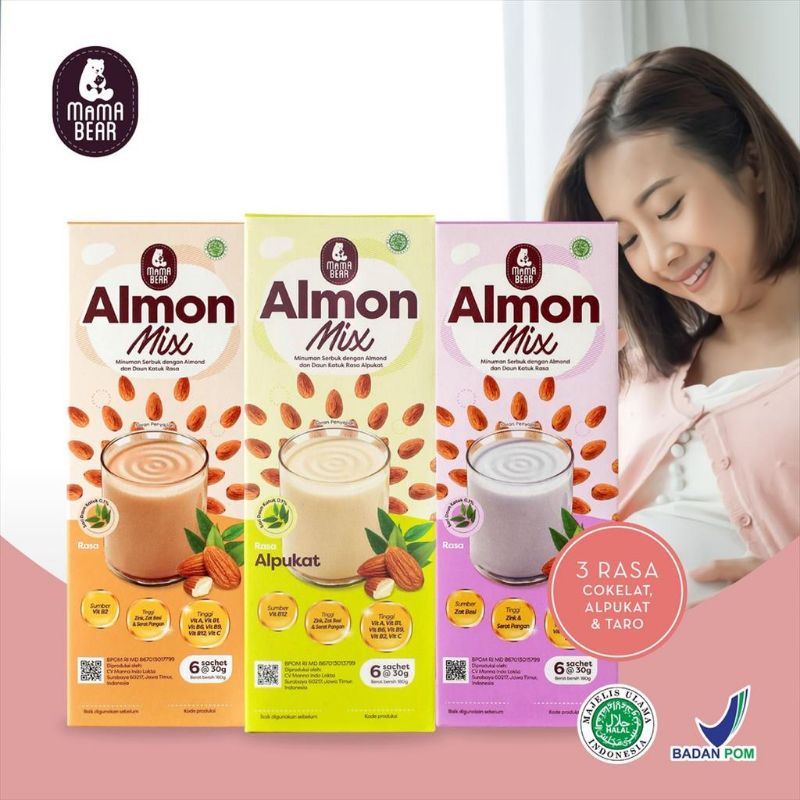 MAMA BEAR - ALMON MIX ECER SATUAN - BOOSTER ASI - SUSU ALMOND - PELANCAR ASI