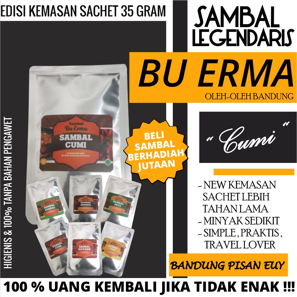 

SAMBAL SACHET BANDUNG MURAH SAMBEL BABY CUMI SASET ORIGINAL PROMO