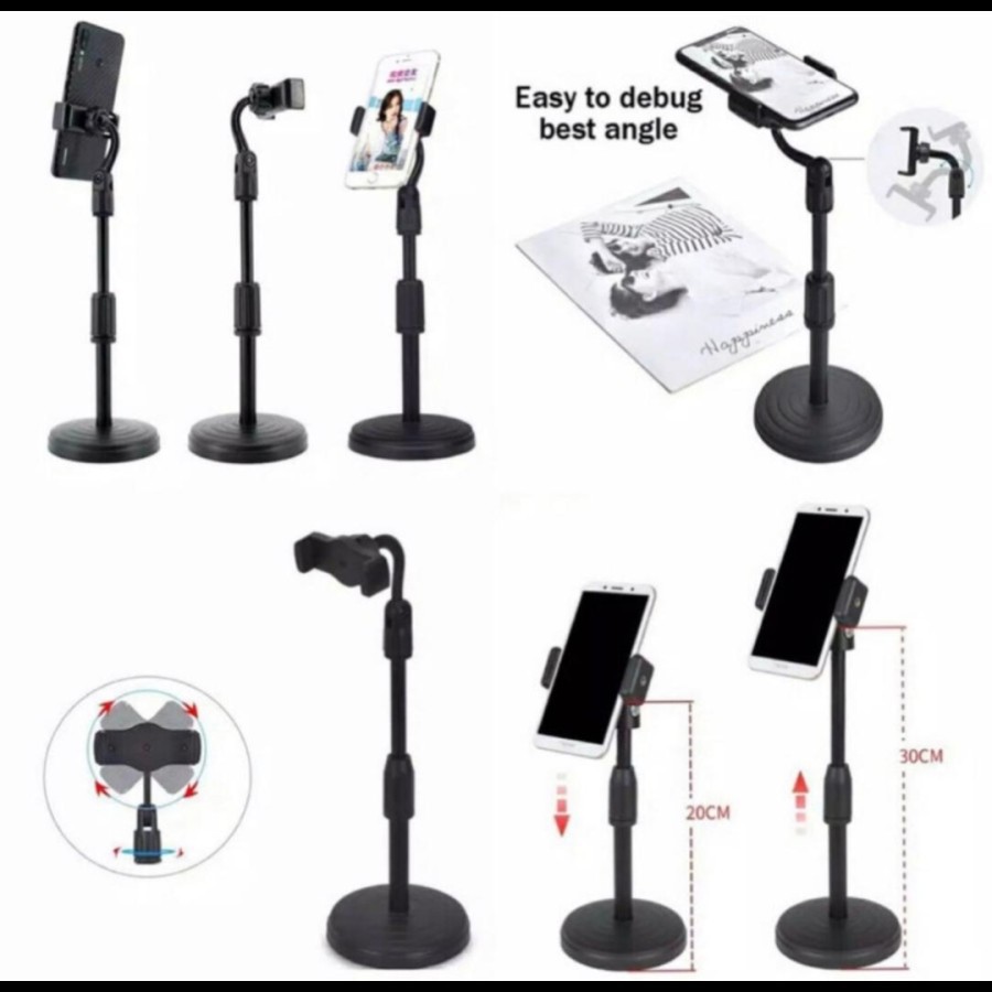 Mic stand holder standing tripod mobile phone hp microphone meja korea