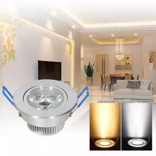 LAMPU DOWNLIGHT 3WATT 3MATA - LED CEILING LIGHT 3 WATT 3W