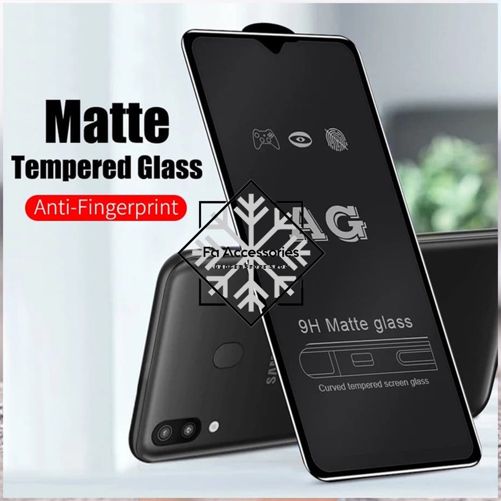 Tempered matte glass a5s a7 y91 y91c y93 y95 anti glear tempered glass matte anti minyak