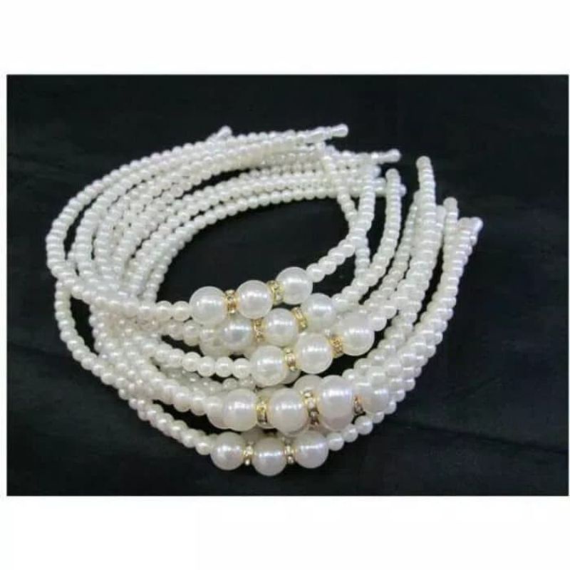 Bando Korea Mutiara Pearl Headband Korean Hairband