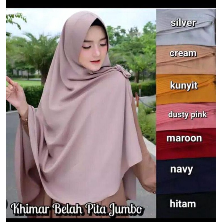 Khimar pet belah pita
