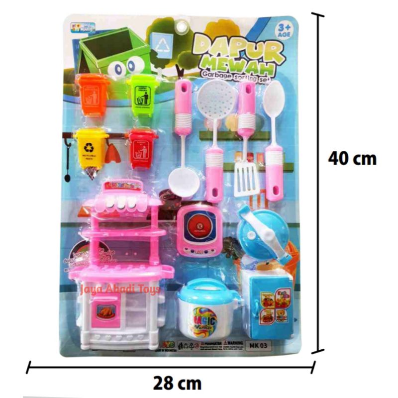 MAINAN ANAK MURAH !!! DAPUR GARBAGE SORTING SET MK03MEWAH