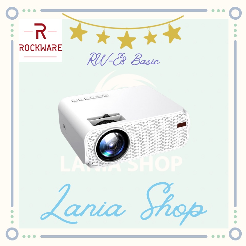 ROCKWARE RW-E8 BASIC - Multimedia Projector 2000 Lumens 1080P Support