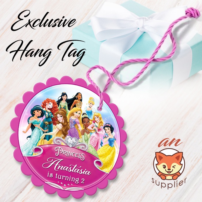 PRINCESS 2-1 HANG TAG THANK YOU CARD ULTAH / ULANG TAHUN