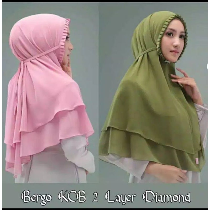 Bergo maryam kcb 2 layer/bergo lipit 2layer diamond italiano/bergo nirmala