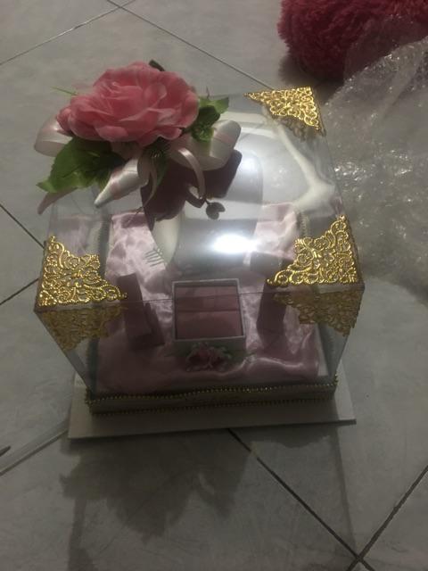 Kotak Mahar Perhiasan Lengkap (dengan Kain Satin Dan 12pcs Hiasan Sudut Mika)