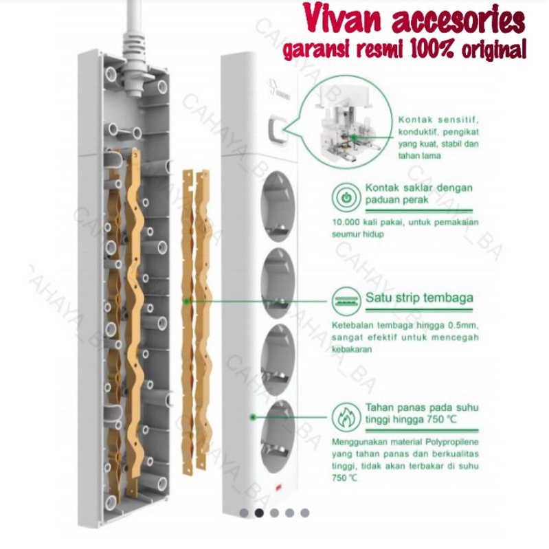 GONGNIU/Goneo stop kontak power Strip GNID-G1040_5M=4 lubang