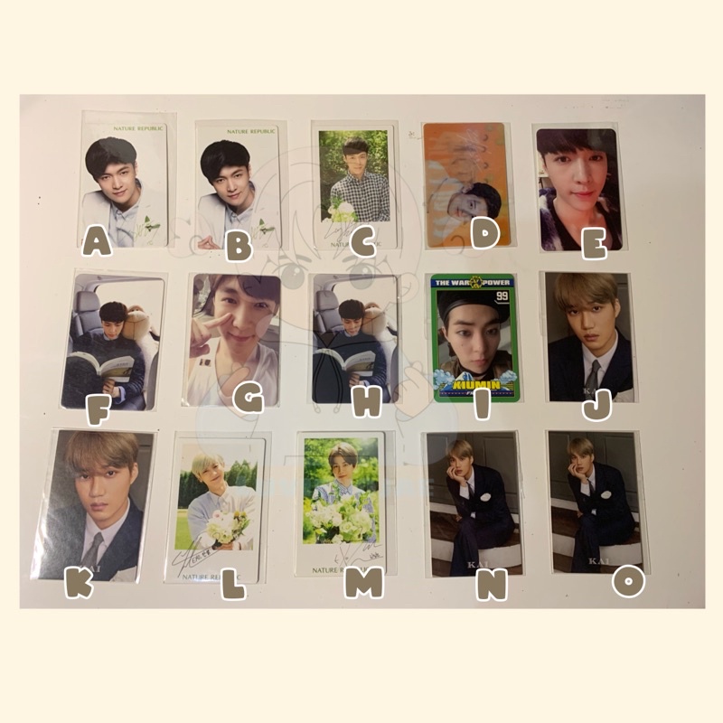 OFFICIAL PHOTOCARD KAI SEHUN CHANYEOL LAY XIUMIN