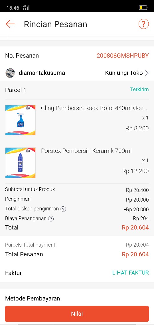 Cling Pembersih Kaca Botol 440ml