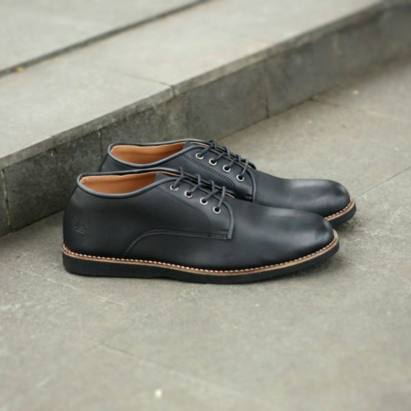 XSHOESBDG.ID Sepatu Formal Pria Pantofel Kulit Pu Asli Kerja Santai Nongkrong Gaya Casual Original