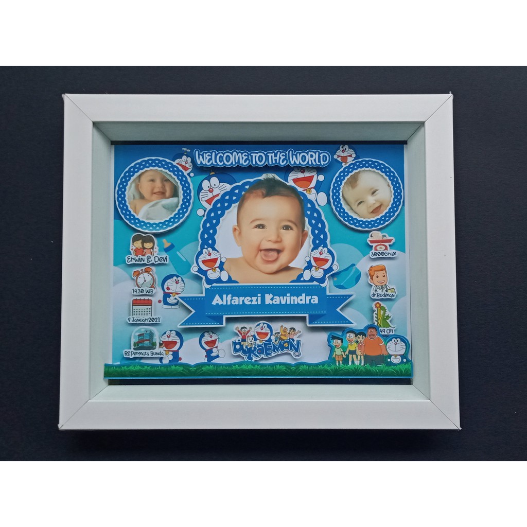 Biodata Bayi - Kado Bayi - Custom Frame Baby Bio Kado Lahir Bayi