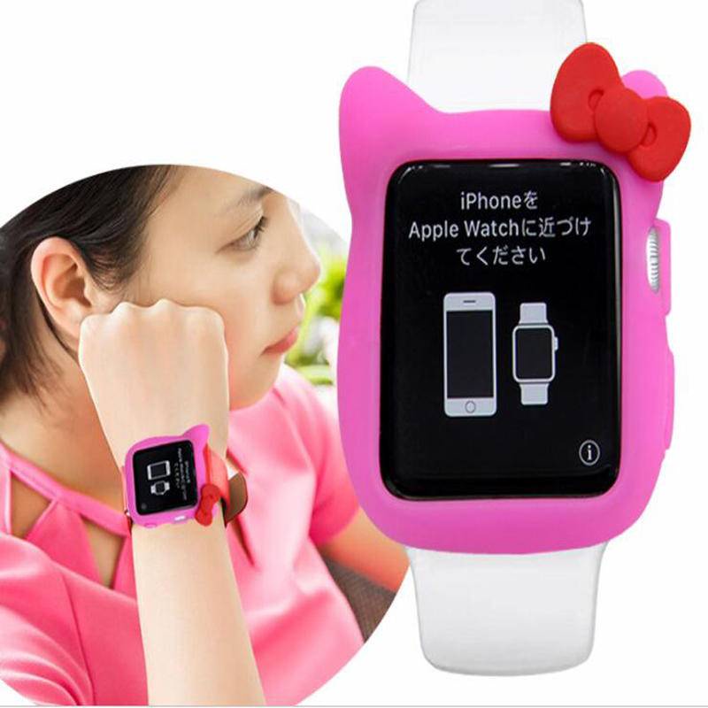 Soft Case Silikon Motif Kartun Untuk Apple Watch Seri 6 4 3 2 1 5 40MM 44MM 38MM 42MM