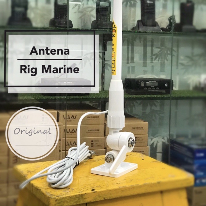 antena radio rig marine white sky