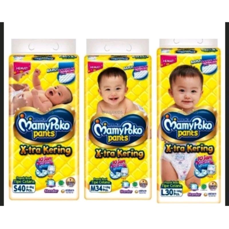 MAMYPOKO PANTS X-TRA KERING UKURAN S40 M34 L30