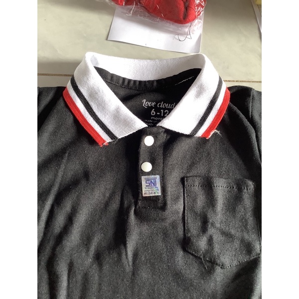 ROMPER KERAH New Bahan Catton 100%Adem-Kerah hitam new
