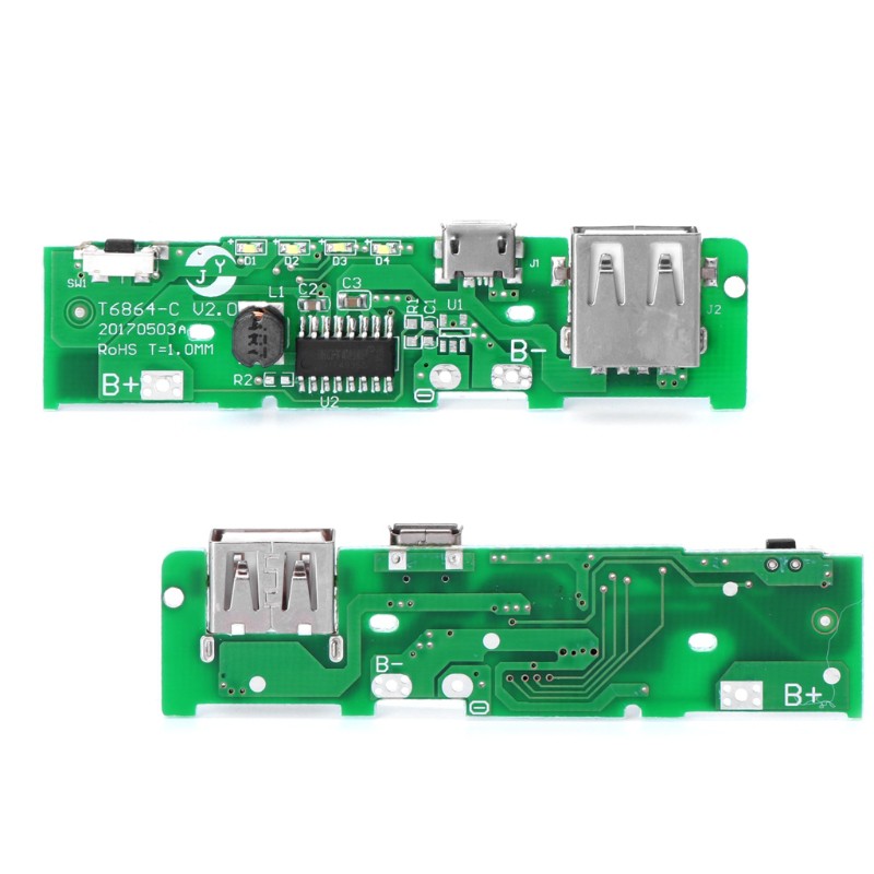 Vivi Modul Board Pcb Power Bank Usb 5v 2a Untuk Baterai 18650