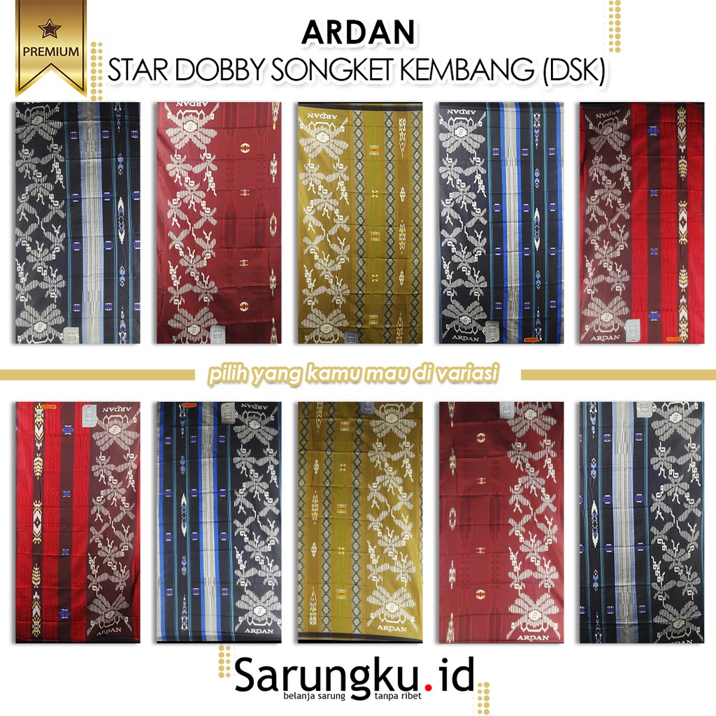 SARUNG ARDAN STAR DOBBY SONGKET KEMBANG (DSK)