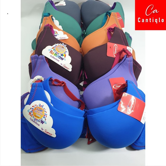 Bra / BH / pakaian dalam wanita Sorex Rainbow Collection 11102 pakai kawat.busa tipis