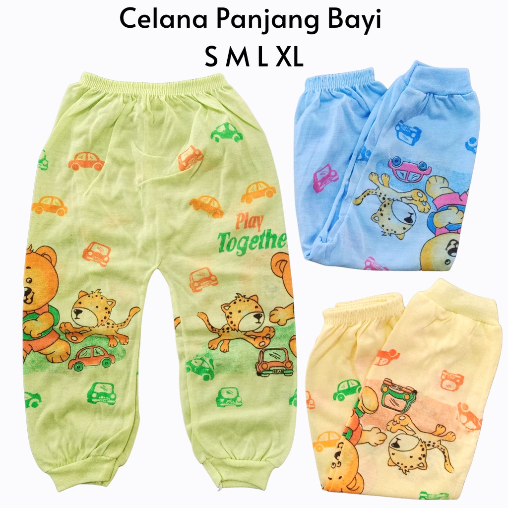 3Pcs Celana Panjang Bayi Newborn Size S M L Motif Halus Murah Celana Panjang Bayi Lusinan Celana Panjang baby Celana bayi Perlengkapan Bayi Baru Lahir