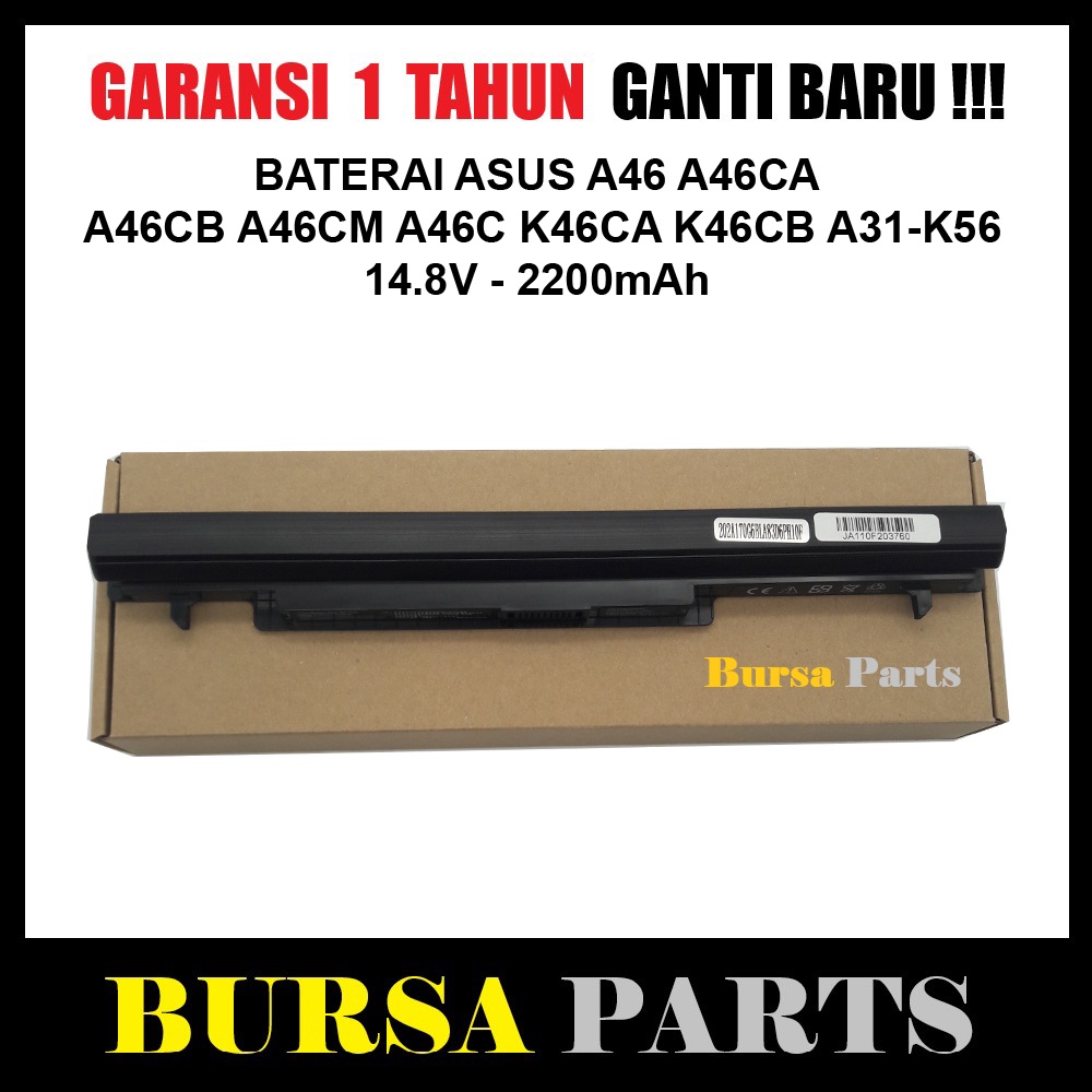 Baterai Asus A46 A46CA A46CB A46CM A46C K46CA K46CB