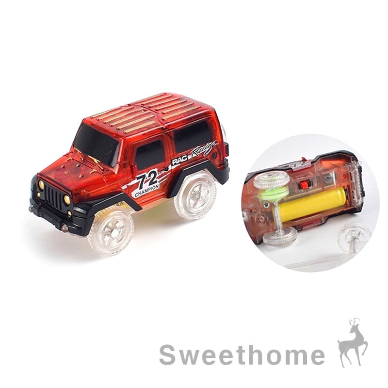 light up toy car race track
