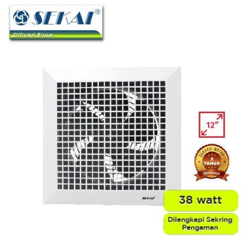 Kipas Exhaust Fan Plafon / Ceiling Exhaust Fan Sekai CEF-1295 12 Inch CEF 1295