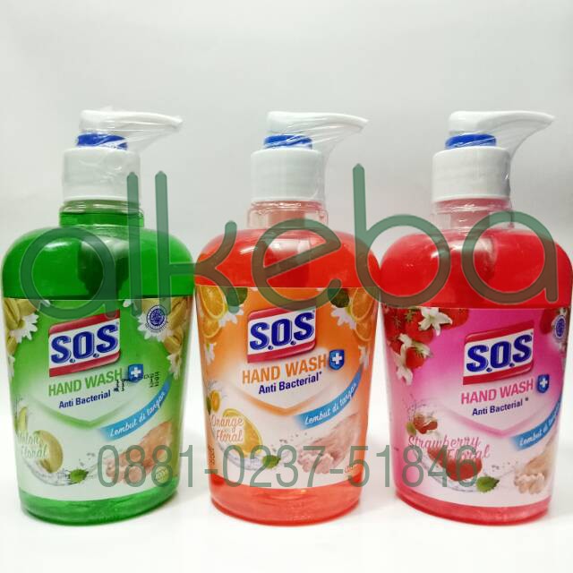 Sabun cuci tangan botol pump 400 ml merk SOS handwash hand soap