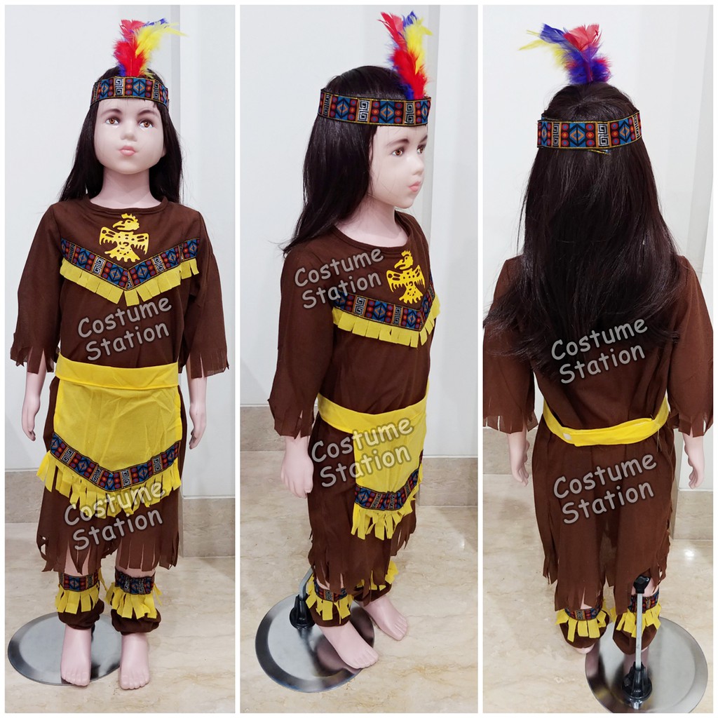 Kostum Indian / Costume Native American Indian anak perempuan