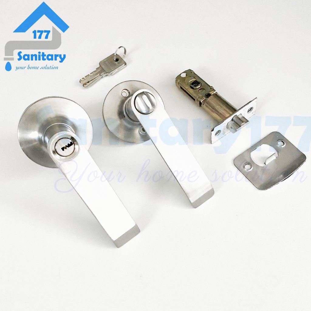 Kunci Bulat Stainless onassis 8752- Handle Pintu Kayu Pvc Pegangan Pintu Knop Door Lock stenlis tebal minimalis onasis Sanitary177