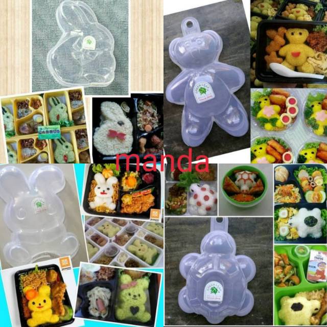 Cetakan nasi puding karakter cetakan bento kelinci panda kura