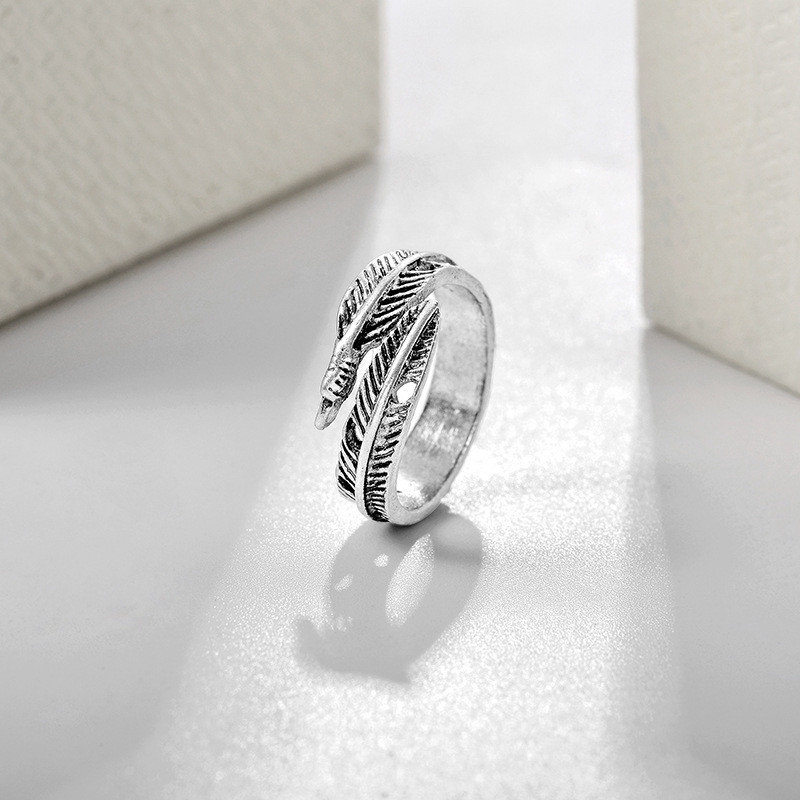 Cincin baru bulu unisex temperamen membuka cincin disesuaikan