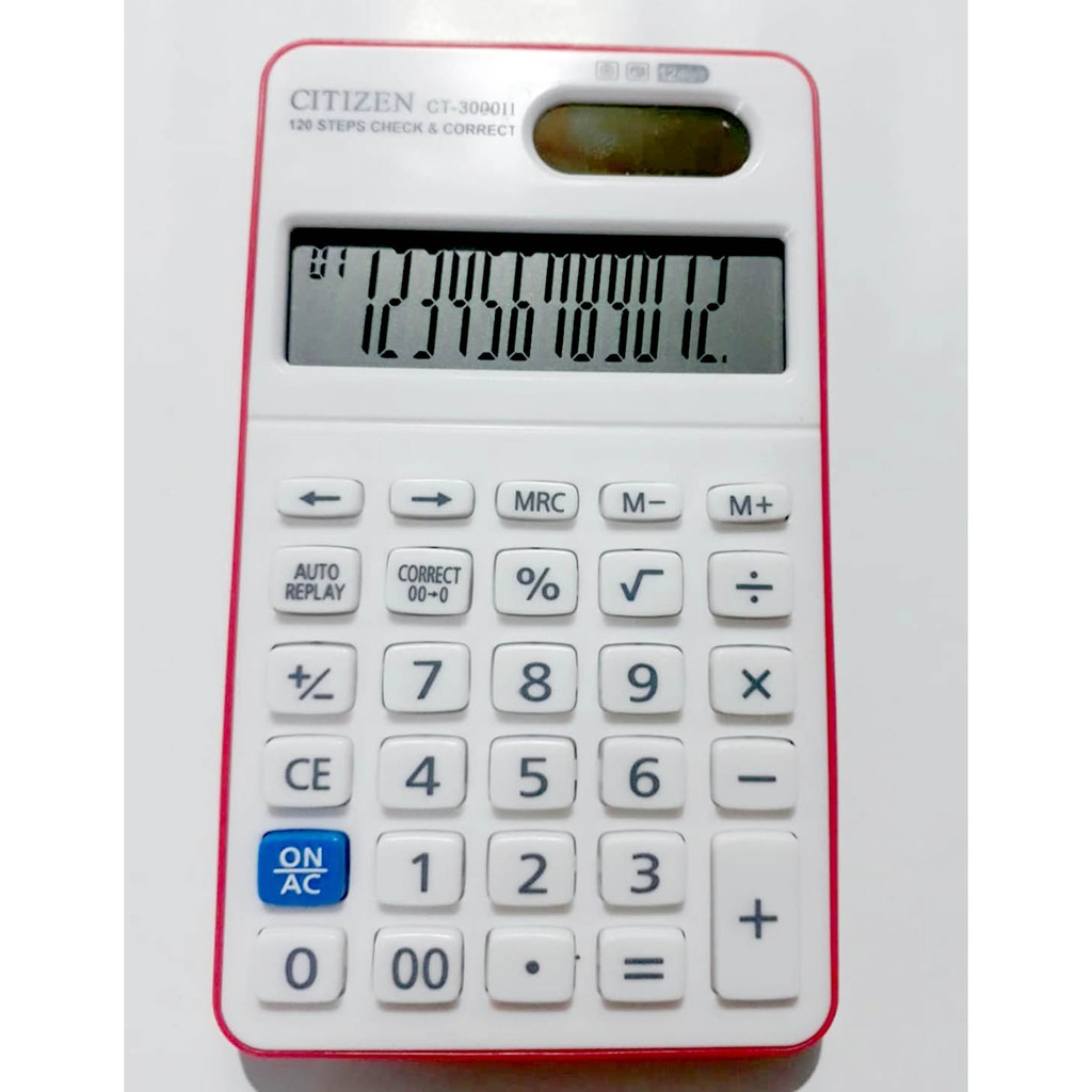

KALKULATOR CITIZEN CT 3000 II - 12 DIGIT - KALKULATOR MINI - KALKULATOR SAKU - WARNA RANDOM