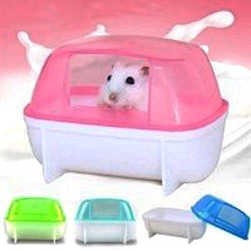Tempat Mandi Hamster Wadah Pasir Bathroom Bak Makan Kelinci Pet Shop