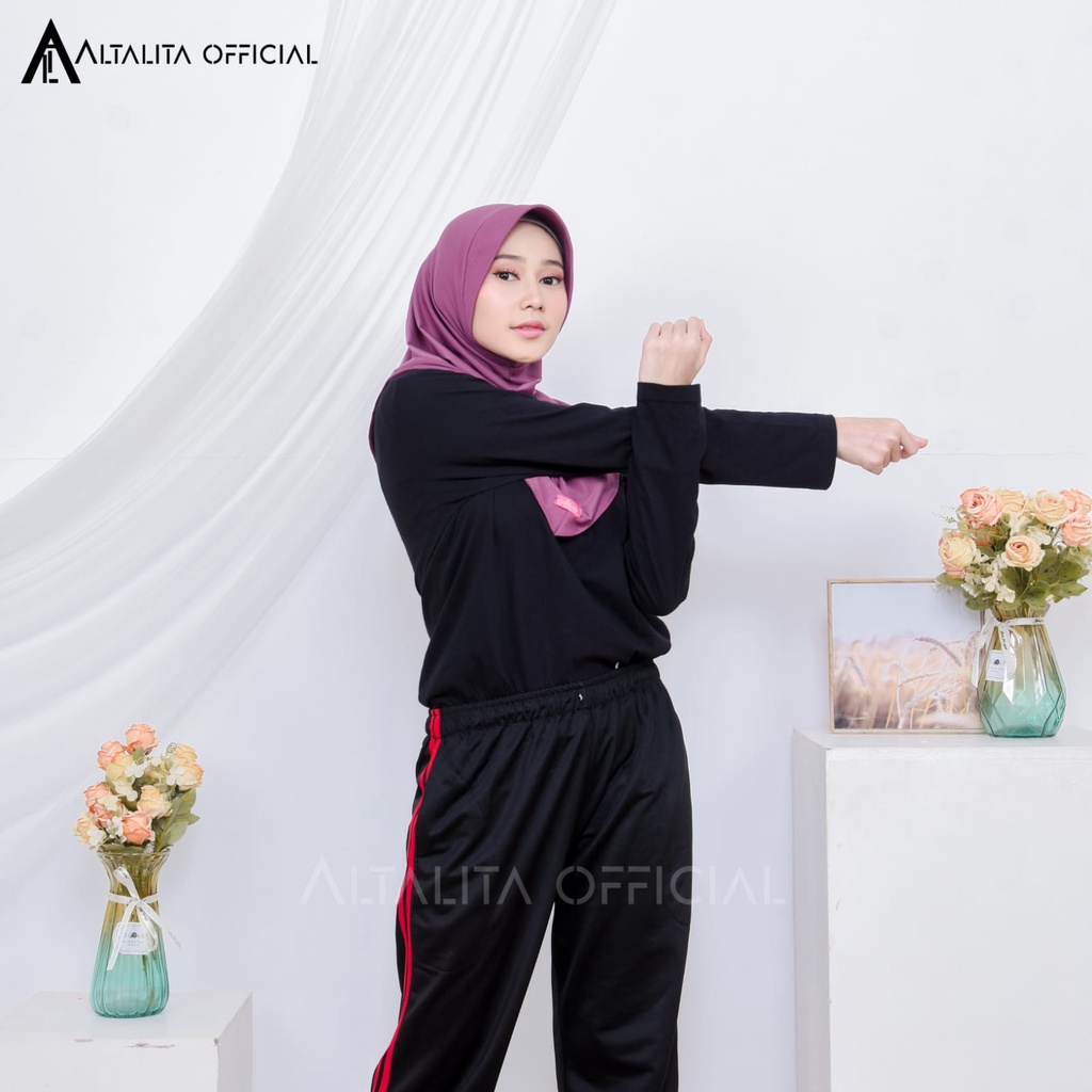 Altalita - Kerudung Sporty Instant pet Bahan Jersey Spandek Polos Premium Cocok Untuk Sekolah Olahraga dan Sehari-Hari