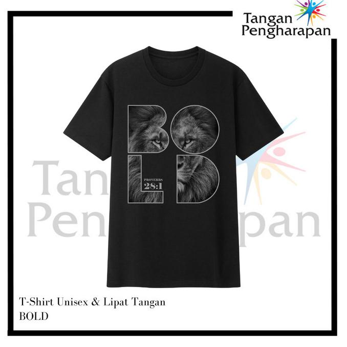 Kaos T-Shirt Unisex & Lipat Tangan Bold Tangan Pengharapan