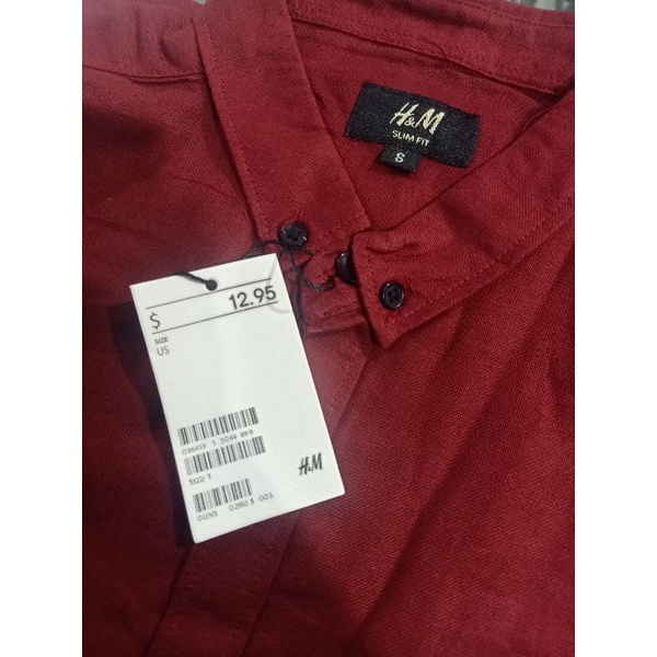 KEMEJA PRIA H&M - ATASAN BRANDED  CASUAL/FORMAL  -   KEMEJA POLOS