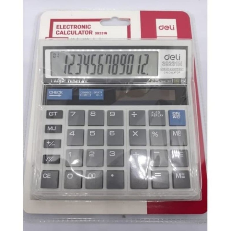 Deli 39231 Calculator Check &amp; Correct Desktop Kalkulator Meja Office