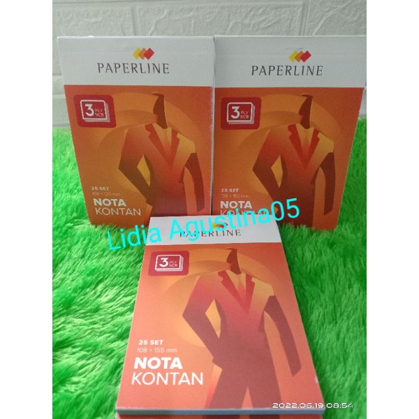 

( 1pcs ) Paperline Nota kontan Kecil 3 play /Nota Bon kecil 3 lapis ( putih, merah kuning )
