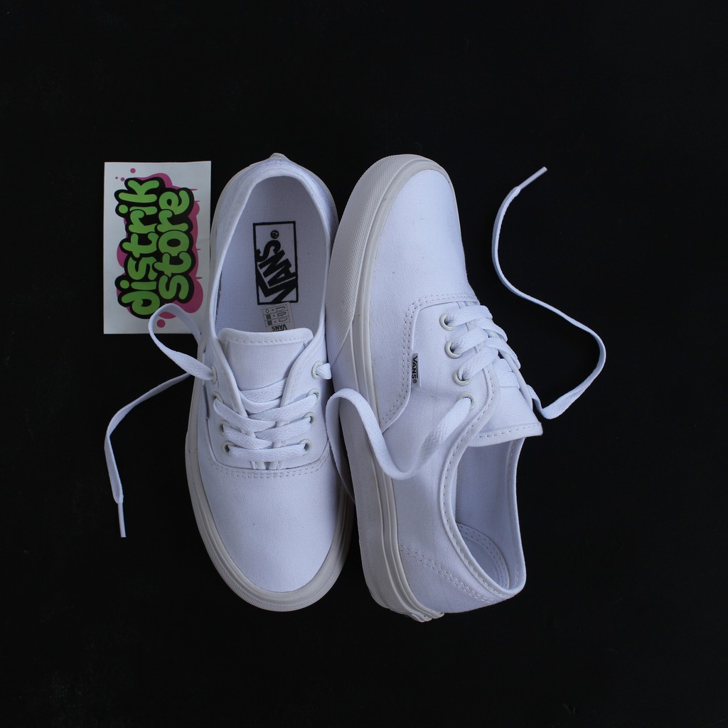  Sepatu  Vans  Authentic  All White Shopee Indonesia